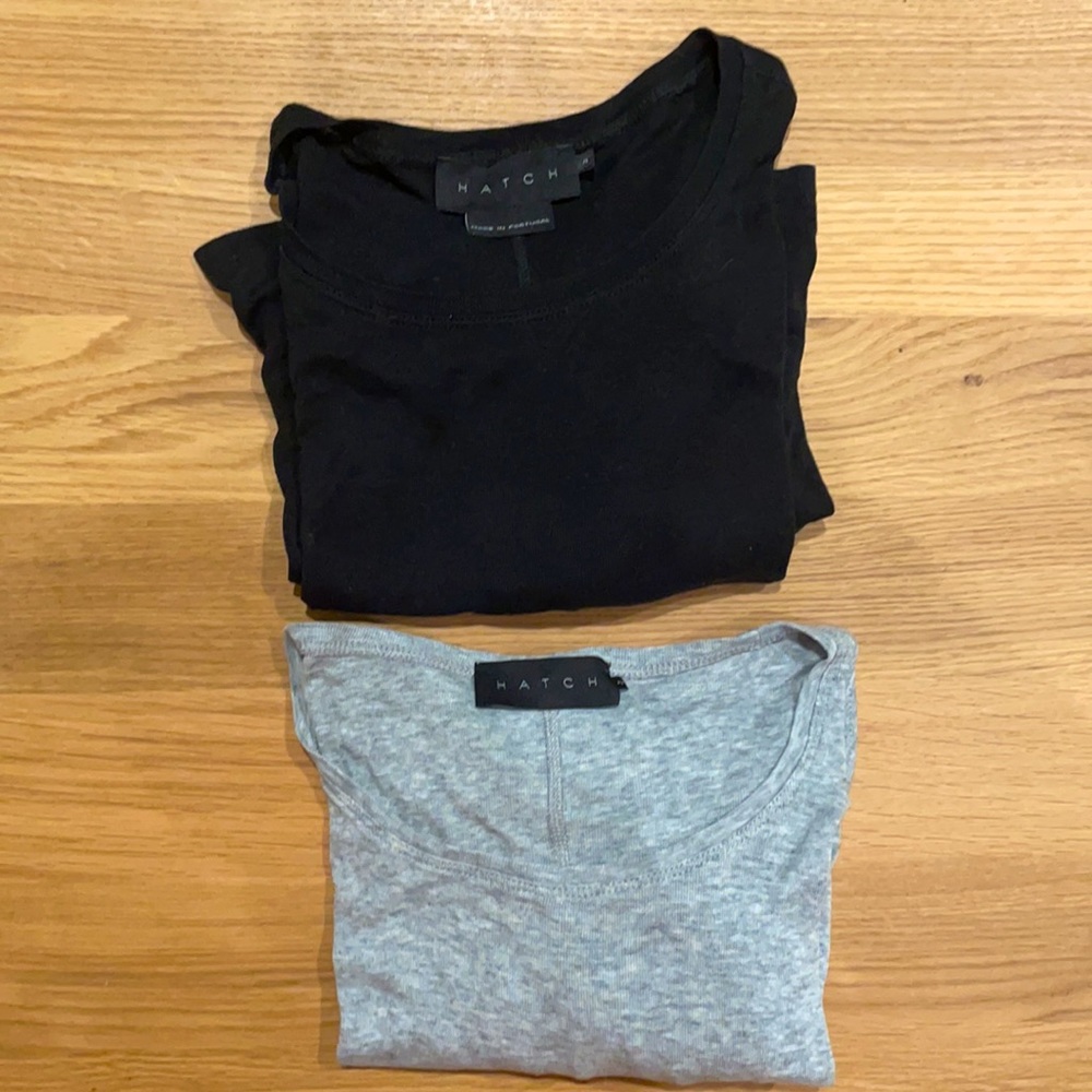 Hatch Crew Tee, 2- Pack, Color Black and Grey, Size 2 (US 6-8)